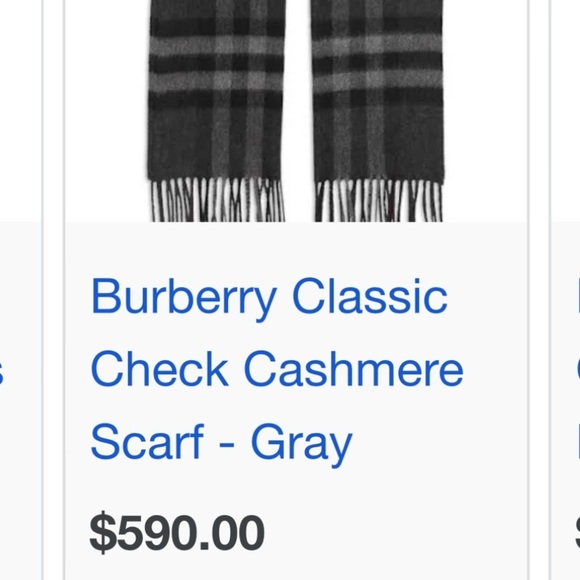 Burberrys Cashmere scarf. - Picture 7 of 8